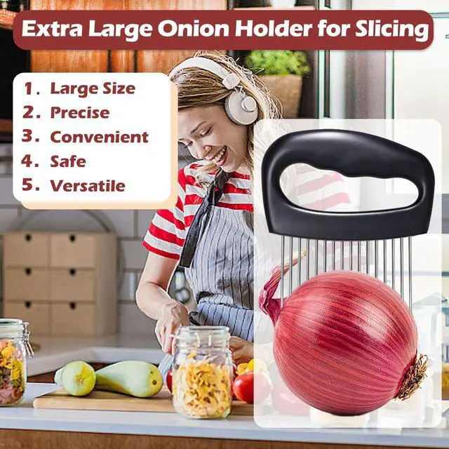 Alt view image 6 of 7 - Extra-Large Onion Holder for Slicing, 304 Stainless Steel