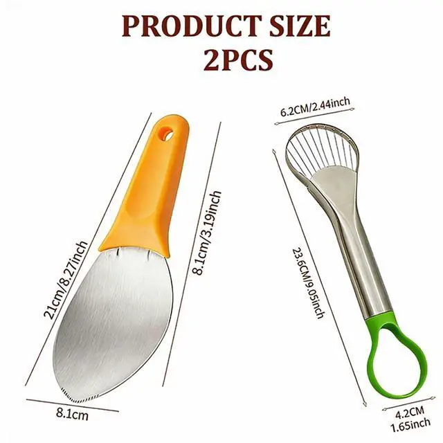 Alt view image 2 of 7 - 2pcs Avocado Slicer and Mango Slicer Cutting Tool Set, Avocado Tool and Fruit Corer, Easy to Use for Kitchen, Quick Slicing and Pitting, Perfect for Fruit Lovers