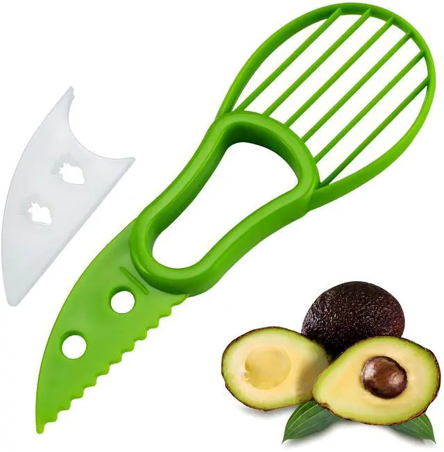 Main image of Slicer Tool 3 in 1, Fruit & Avocado Peeler Tools, Green