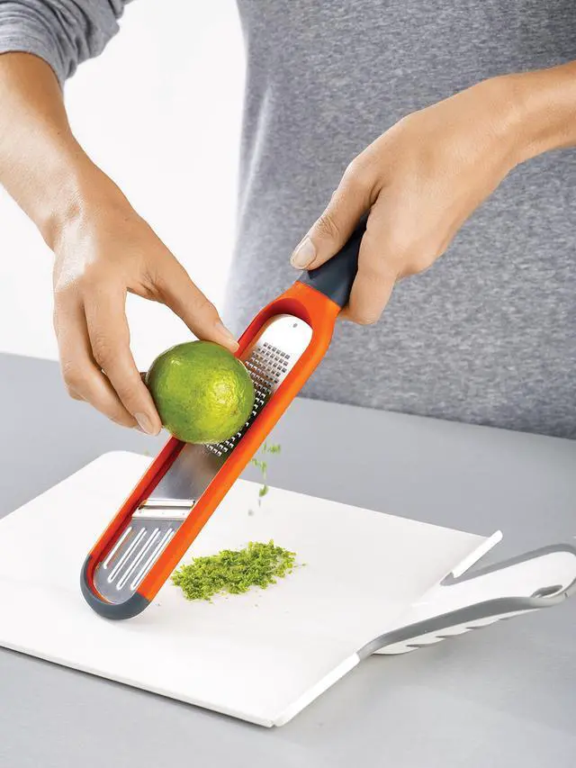 Alt view image 3 of 7 - 2-in-1 Mini Grater & Slicer Compact Kitchen Tool with Sharp Stainless Steel Blades