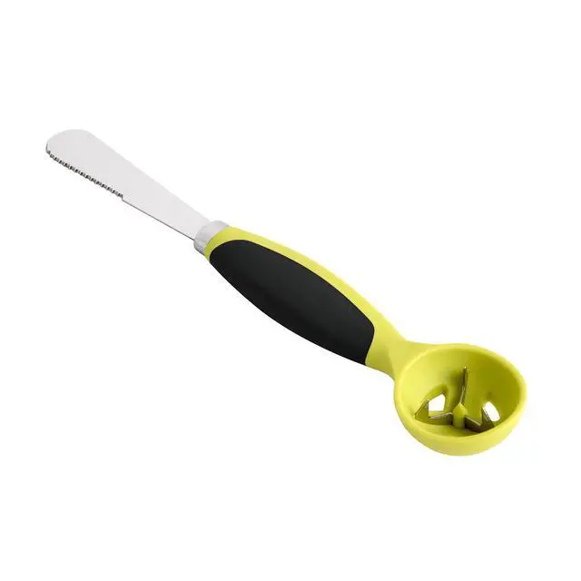 Alt view image 2 of 7 - All-in-1 Avocado Tool, Stainless Steel Blade and Non-Slip Grip
