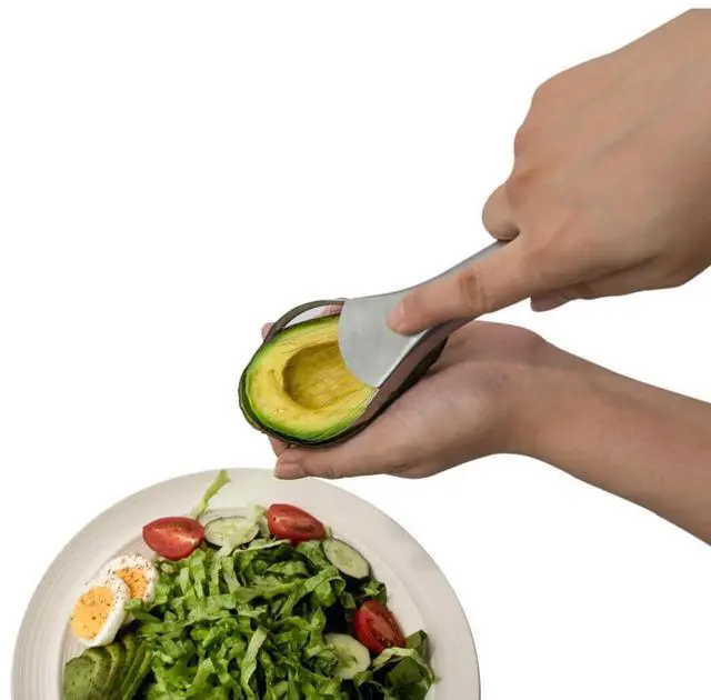 Alt view image 5 of 7 - Avocado Slicer, 2 in 1 Stainless Steel Avocado Cutter Slicer/Peeler and Avocado Pit Remover, Cutting Thin Slices, Avocados Tool Fruit Cutter, Dishwasher Safe