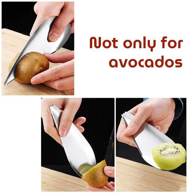 Alt view image 6 of 7 - Avocado Slicer, Multifunction 3 in 1 Avocado Cutter, Premium Stainless Steel Slice, Pit and Scoop Avocados Safely and with Ease, Perfect for Avocado Toast and Guacamole