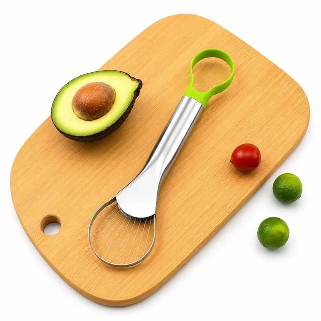 Alt view image 6 of 6 - Avocado Slicer Tool, 3-in-1 Stainless Steel Avocado Cutter, Pitter & Peeler, Multi-Function Avocado Tool for Slicing, Scooping, and Pit Removal, Kitchen Gadget with Green Plastic Handle