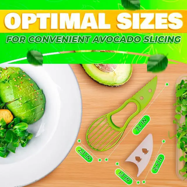 Alt view image 2 of 7 - Avocado Slicer Tool 3 in 1 Food-Grade Plastic Cutter, Peeler & Pit Remover for Easy Slicing, Scooping & Quick Food Prep Easy to Use Avocado Peeler Tool | Durable Ergonomic Design Kitchen Gadget