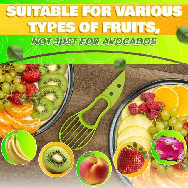 Alt view image 6 of 7 - Avocado Slicer Tool 3 in 1 Food-Grade Plastic Cutter, Peeler & Pit Remover for Easy Slicing, Scooping & Quick Food Prep Easy to Use Avocado Peeler Tool | Durable Ergonomic Design Kitchen Gadget