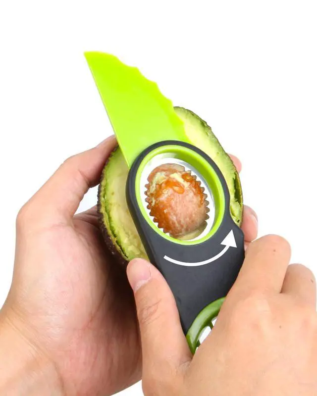 Alt view image 4 of 7 - 3 in 1 Avocado slicer,dishwasher safe