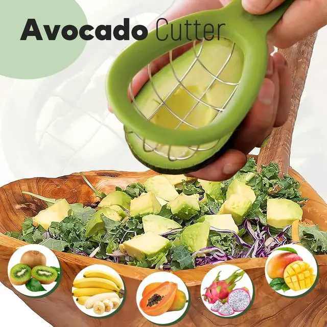 Alt view image 4 of 6 - 3 Piece Avocado Slicer Set, Includes Avocado Slicer, Avocado Cutter and Avocado Storage Container, Dishwasher Safe, for Avocado Cutting and Peeling, Essential Mashing Kitchen Tool