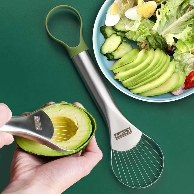 Alt view image 5 of 6 - Avocado Slicer,Avocado Pit Remover Cutter/Peeler,Well Made Stainless Steel Avocado Slicer and Pitter Tool,Really Cutting Thin Slices,The Best Holiday Gifts