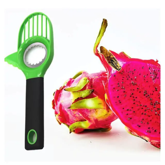 Alt view image 5 of 7 - 3-in-1 Avocado Slicer Tool - Avocado Cutter, Corer, Peeler & Knife with Stainless Steel Digger | Kitchen Gadget for Avocado & Fruits