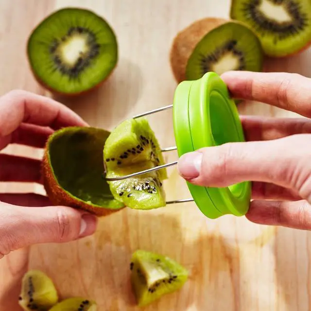 Alt view image 4 of 6 - Kiwi Peeler and Slicer - 2-in-1 Fruit Prep Tool for Quick Meal Prep & Healthy Eating, Easy Grip Handle, Durable Stainless Steel, BPA-Free, Dishwasher Safe