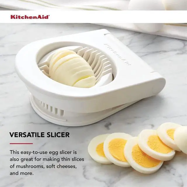 Alt view image 5 of 6 - Classic Egg Slicer with Stainless Steel Wires, 9 Inch, White