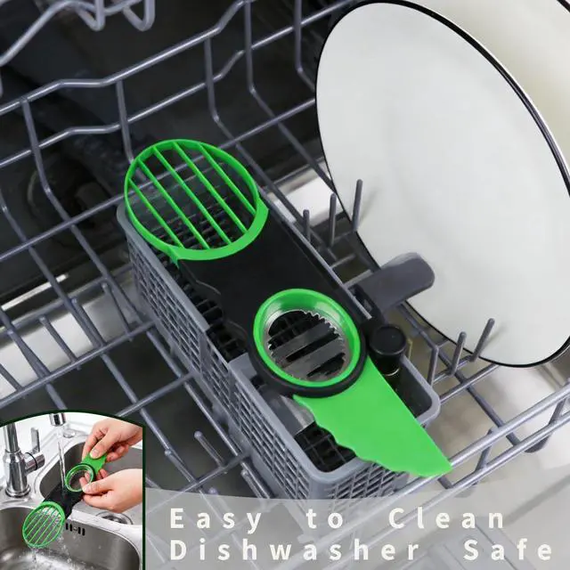 Alt view image 4 of 6 - 3 in 1 Avocado slicer,dishwasher safe(Green)