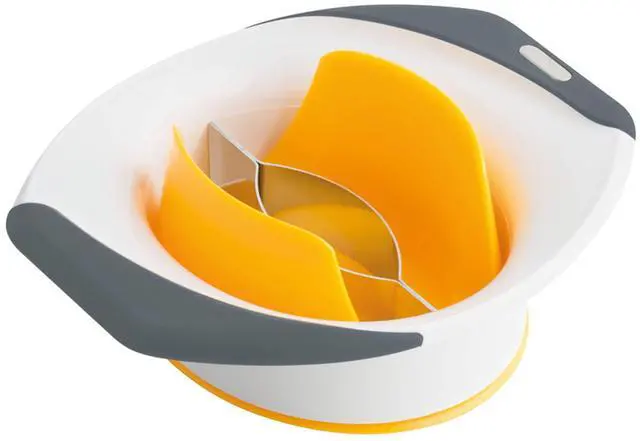 Main image of Slice & Peel Mango Tool - Mango Slicer, Peeler and Pit Remover Tool - Mango Cutter with Stainless Steel Microblades - Dishwasher-Safe Kitchen Tool & Gadget