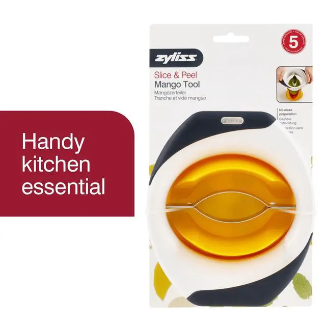 Alt view image 2 of 7 - Slice & Peel Mango Tool - Mango Slicer, Peeler and Pit Remover Tool - Mango Cutter with Stainless Steel Microblades - Dishwasher-Safe Kitchen Tool & Gadget