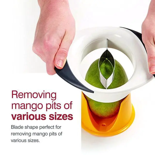 Alt view image 4 of 7 - Slice & Peel Mango Tool - Mango Slicer, Peeler and Pit Remover Tool - Mango Cutter with Stainless Steel Microblades - Dishwasher-Safe Kitchen Tool & Gadget