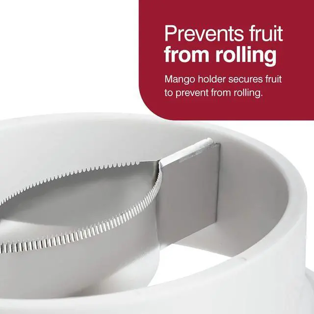 Alt view image 5 of 7 - Slice & Peel Mango Tool - Mango Slicer, Peeler and Pit Remover Tool - Mango Cutter with Stainless Steel Microblades - Dishwasher-Safe Kitchen Tool & Gadget