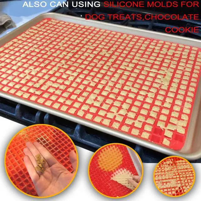 Alt view image 6 of 7 - Silicone Baking Mat Pyramid Sheets Cooking Pan 16"x11" 2 Pack-RedBest Healthy Fat Reducing Nonstick Cooking Mat for Baking Mat with Grid for Oven Grilling BBQ, Baking and Roasting