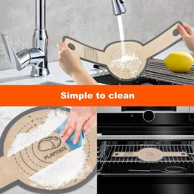 Alt view image 5 of 7 - Silicone Bread Sling for Dutch Oven Liners, Non Stick 2 PCS, Easy Clean Reusable Silicone Bread Baking Mat with Long Handles, Easy to Transfer Sourdough Bread, Round