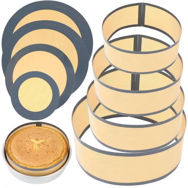 Main image of 4 Set Silicone Baking Mat for Springform Pan 4/7/9/10 Inch, Prevent Cake From Sticking to Bottom and Side, Easy Clean Nonstick Silicone Liners Baking Mat for Baking Cheesecake Pan