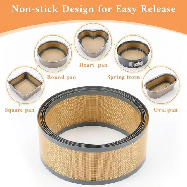 Alt view image 7 of 7 - 4 Set Silicone Baking Mat for Springform Pan 4/7/9/10 Inch, Prevent Cake From Sticking to Bottom and Side, Easy Clean Nonstick Silicone Liners Baking Mat for Baking Cheesecake Pan