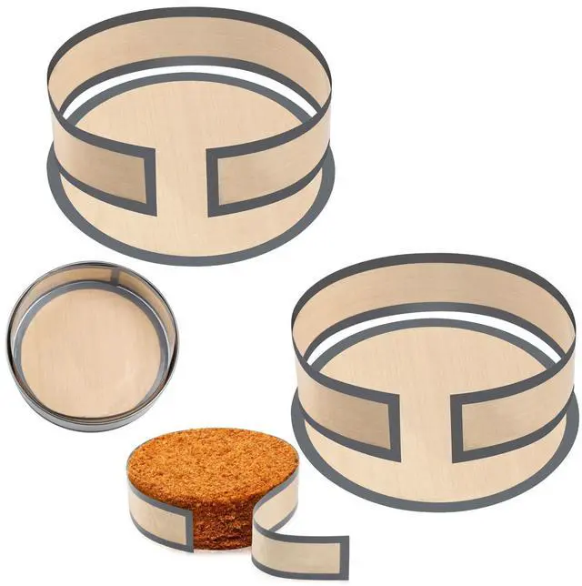 Main image of 2 pack Non Sick Silicone Baking Mat for Springform Pan 9 inch, Prevent cake from Sticking to Bottom and Side, Easy Clean Silicone mat for Cheesecake Pan