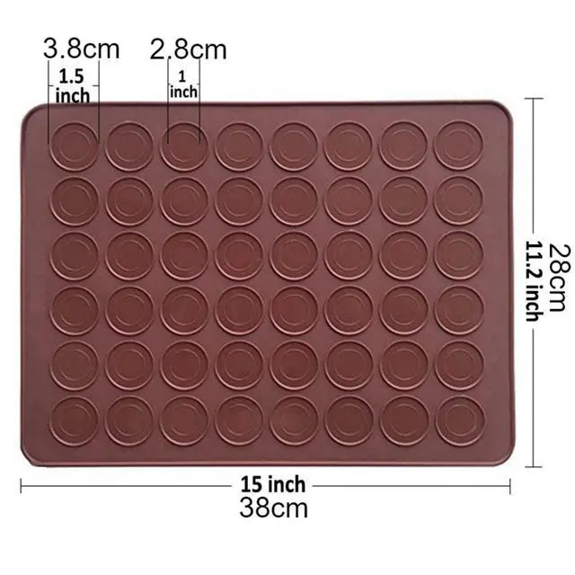 Alt view image 2 of 7 - 2 PCS 48 Capacity Macaron Silicone Baking Mat Baking Sheet Muffin DIY Chocolate Cookie Mould