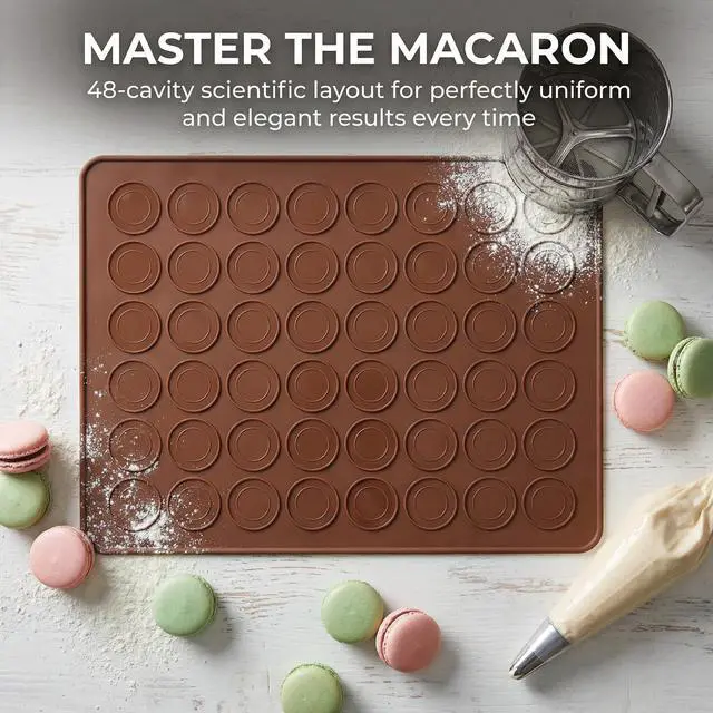 Alt view image 3 of 7 - 2 PCS 48 Capacity Macaron Silicone Baking Mat Baking Sheet Muffin DIY Chocolate Cookie Mould