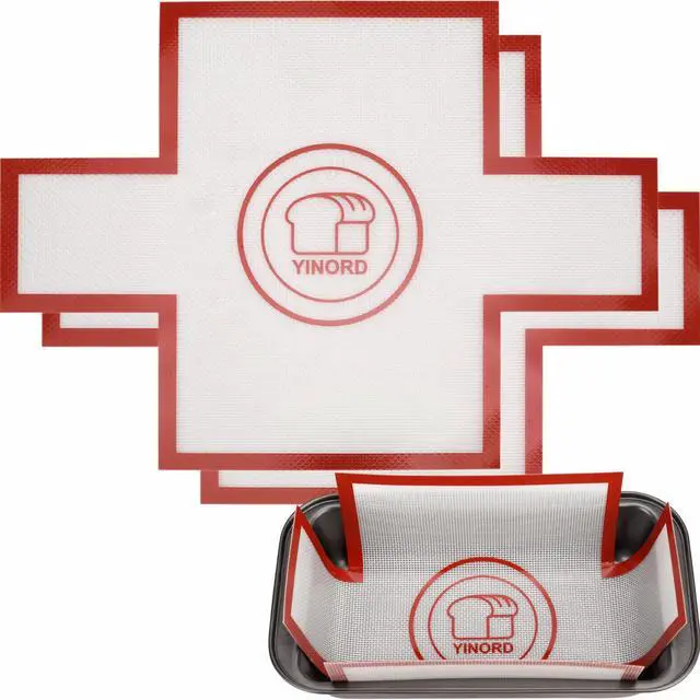 Main image of 2pcs Reusable Loaf Pan Liners for Baking Bread 9x5" 9.5x5" or 1.5lb Loaf PansSilicone Bread MatNon-Stick, Easy to Clean (Economy)