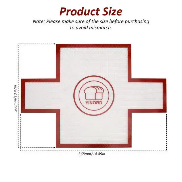Alt view image 2 of 7 - 2pcs Reusable Loaf Pan Liners for Baking Bread 9x5" 9.5x5" or 1.5lb Loaf PansSilicone Bread MatNon-Stick, Easy to Clean (Economy)