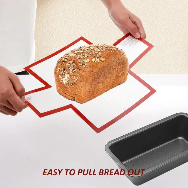 Alt view image 5 of 7 - 2pcs Reusable Loaf Pan Liners for Baking Bread 9x5" 9.5x5" or 1.5lb Loaf PansSilicone Bread MatNon-Stick, Easy to Clean (Economy)