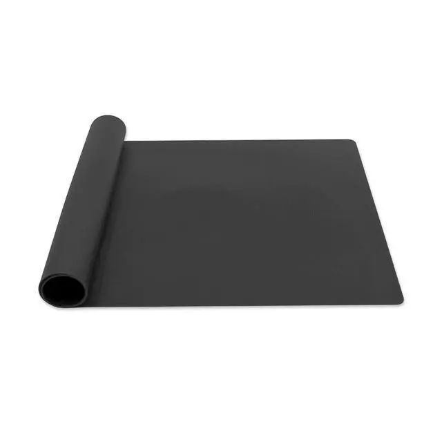 Alt view image 2 of 6 - Silicone Placemats, Food-Grade Non-Slip Waterproof, Dining, Stain Resistant, Countertop Protector, Kitchen Counter Mat, Heat Resistant, Baking mat Dishwasher Safe (23.6"×15.7"-1pack, Black)