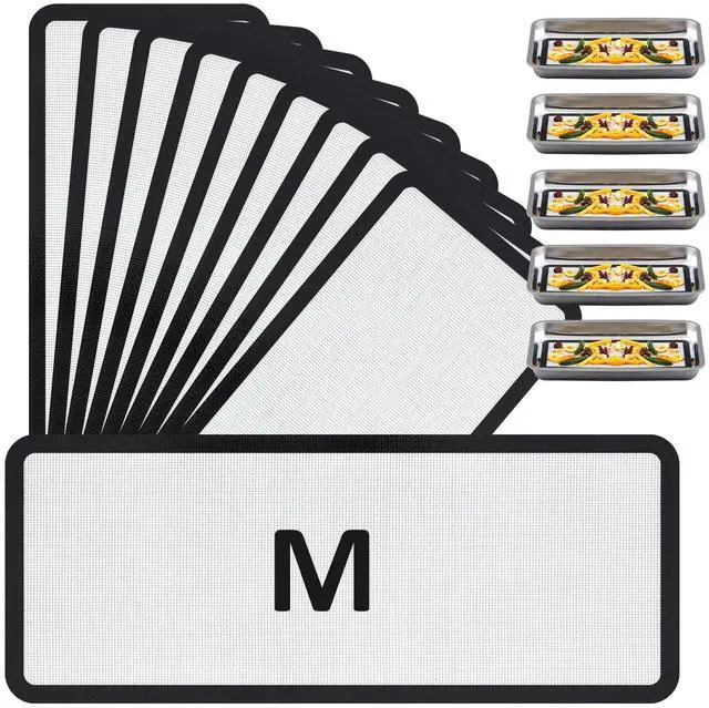 Main image of 10 Pieces M - Medium Silicone Mats Compatible with Harvest Right Freeze Dryer Silicone Mats Reusable Baking Sheet Durable Easy Clean No Stick Trays Drying Liners for Kitchen (Black)