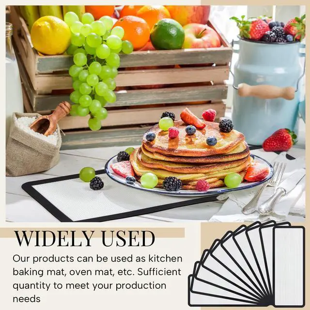 Alt view image 6 of 6 - 10 Pieces M - Medium Silicone Mats Compatible with Harvest Right Freeze Dryer Silicone Mats Reusable Baking Sheet Durable Easy Clean No Stick Trays Drying Liners for Kitchen (Black)