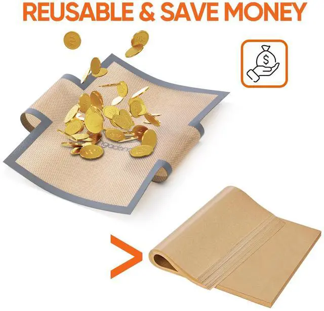 Alt view image 6 of 6 - Silicone Bread Loaf Pan Liners, 2 pack Nonstick and Reusable Bread pan Liner. silicone baking mat for 9.5 x 5 inch Loaf Pan