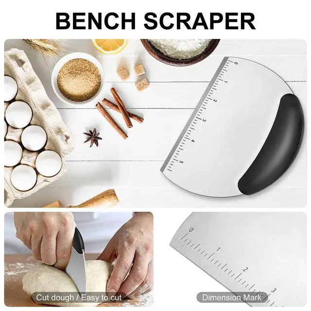Alt view image 4 of 7 - Pastry Cutter, Biscuit Cutter, Dough Scraper, Silicone Baking Mats, Stainless Steel Pastry Blender Set, Dough Cutter Biscuit Cutter Baking Pastry Mat Dough Blender Tools & Pastry Utensils (5 Pcs/Set)
