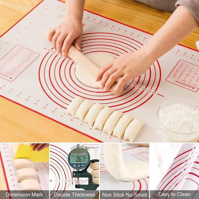 Alt view image 6 of 7 - Pastry Cutter, Biscuit Cutter, Dough Scraper, Silicone Baking Mats, Stainless Steel Pastry Blender Set, Dough Cutter Biscuit Cutter Baking Pastry Mat Dough Blender Tools & Pastry Utensils (5 Pcs/Set)