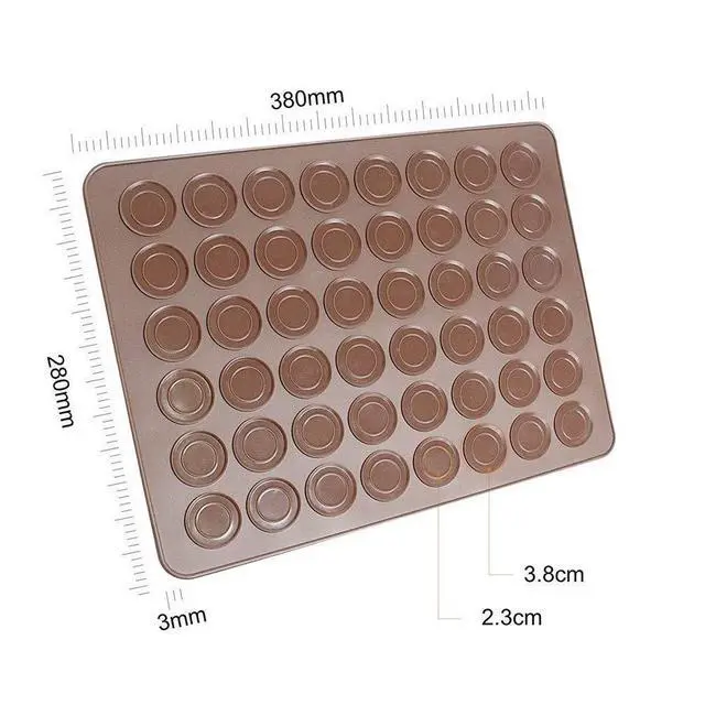 Alt view image 5 of 7 - 48 Hole Macarons Silicone Mat Baking Mold Silicone Macaron Kit Pastry Baking Mat and Decorating Piping Pot with 4pcs Nozzles