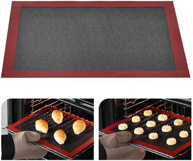 Main image of Perforated Silicone Baking Mat, 15.7"x11.8" Non Stick Reusable Bread Mat, Silicone Baking Sheet Liner for Cookies, Macarons Bread & Pastry, Toaster