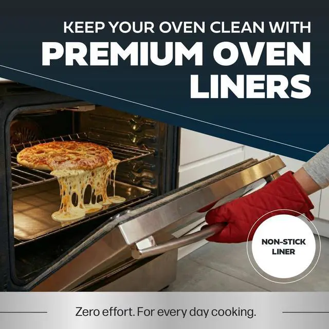 Alt view image 2 of 7 - Non-Stick Oven Protector Mat - 1 Pack Heavy Duty Nonstick Oven Rack Liners to Protect Convection, Electric, Gas, & Microwave Ovens - BPA & PFOA Free Heat Resistant Baking Mat