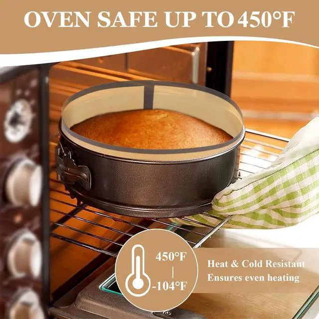 Alt view image 3 of 7 - 3 Set Silicone Baking Mat for Springform Pan 4/7/9 Inch, Cheesecake Pan Protector, Nonstick Baking Mat for Prevent Cake from Sticking to Bottom & Side, Easy Clean Silicone Mats for Baking