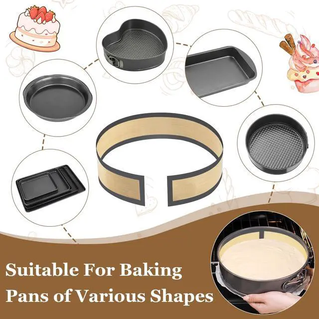 Alt view image 7 of 7 - 3 Set Silicone Baking Mat for Springform Pan 4/7/9 Inch, Cheesecake Pan Protector, Nonstick Baking Mat for Prevent Cake from Sticking to Bottom & Side, Easy Clean Silicone Mats for Baking