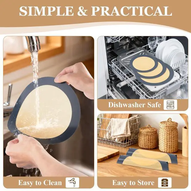 Alt view image 4 of 7 - 3 Set Silicone Baking Mat for Springform Pan 4/7/9 Inch, Cheesecake Pan Protector, Nonstick Baking Mat for Prevent Cake from Sticking to Bottom & Side, Easy Clean Silicone Mats for Baking
