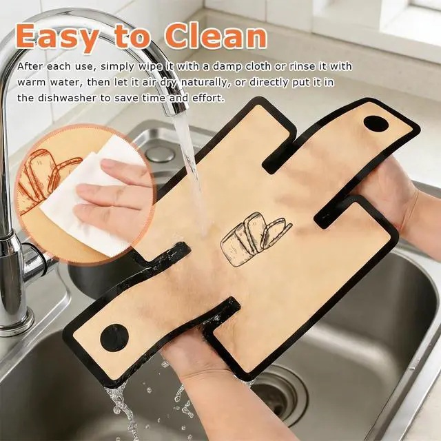 Alt view image 6 of 7 - 4Pcs Silicone Bread Loaf Pan Liners, Reusable Bread Baking Mat Silicone Breads Sling, Nonstick Sourdough Baking Slings for 9x5/9.5x5/10x5 Inch Loaf Pans, Easy to Clean