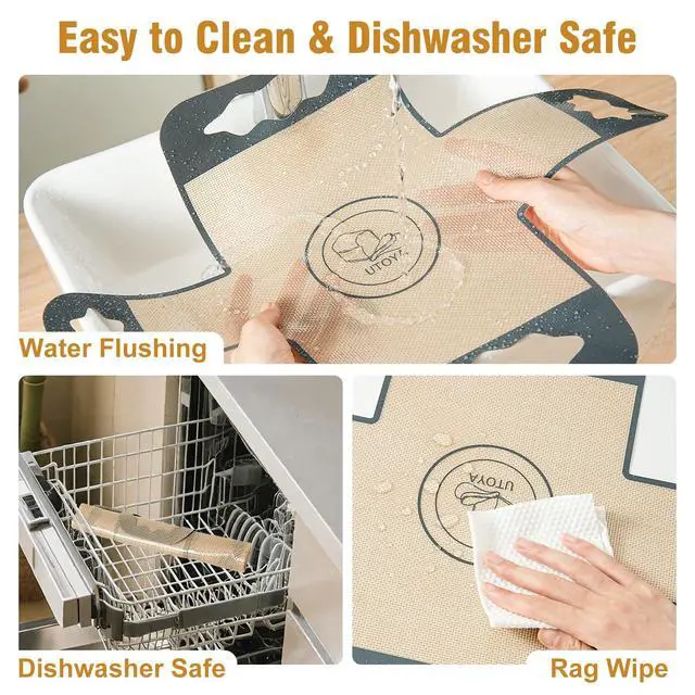 Alt view image 6 of 7 - 2 Pcs Reusable Silicone Bread Loaf Pan Liner, Food Grade BPA Free Bread Baking Mat, Non-Stick and Heat Resistant Dough Transfer Tool, Sourdough Sling with 4 Handles, Fits 9x5" or 1.5Lb Loaf Pans