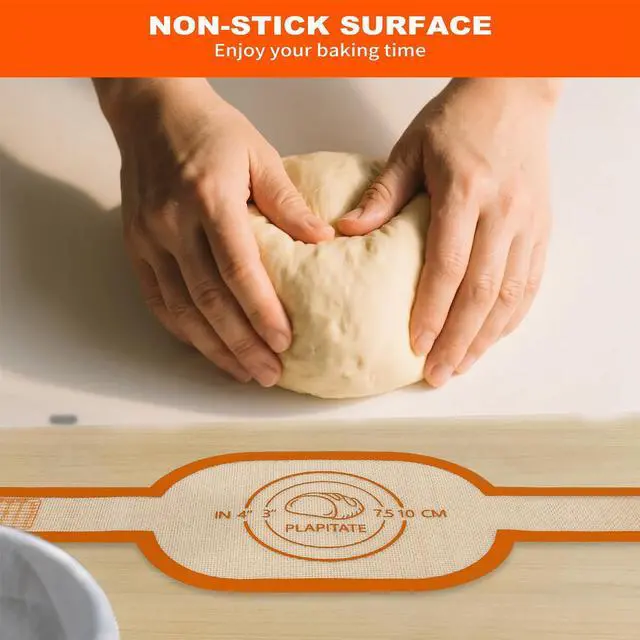 Alt view image 4 of 7 - Silicone Bread Sling Dutch Oven Liner, Non-Stick & Easy Clean Reusable Oval Silicone Bread Sling Baking Mat, Easy to Transfer Sourdough Bread - 2 Orange Set