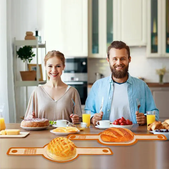 Alt view image 7 of 7 - Silicone Bread Sling Dutch Oven Liner, Non-Stick & Easy Clean Reusable Oval Silicone Bread Sling Baking Mat, Easy to Transfer Sourdough Bread - 2 Orange Set