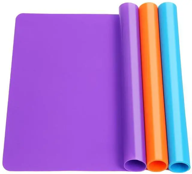 Main image of 3 Pack Silicone Mats for Crafts, Premium Playdough Mat,A3 Size Silicone Sheet, Liquid, Resin Jewelry Casting Molds Mat,15.7 "x11.8" Nonstick & Nonslip Heat-Resistant Table Protector by AOULELA