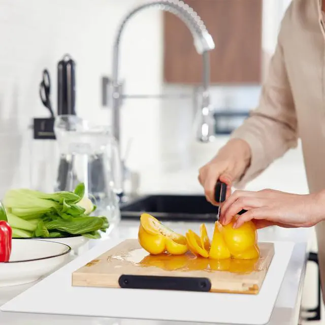 Alt view image 3 of 6 - Silicone Mat for Kitchen Counter, Heat Resistant Nonskid Table Mat for Air Fryer to Site on, Countertop Protector, Thick 2MM, XL Large