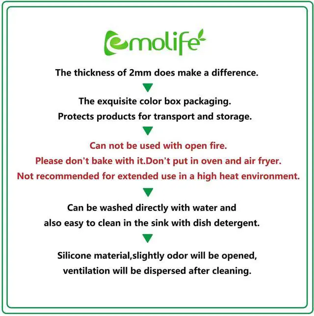 Alt view image 5 of 6 - Silicone Mat for Kitchen Counter, Heat Resistant Nonskid Table Mat for Air Fryer to Site on, Countertop Protector, Thick 2MM, XL Large